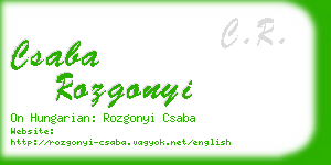 csaba rozgonyi business card